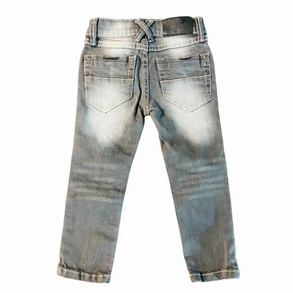 JUNIORS - BOYS 24 MOS GRAY/BLACK JEANS - Picture 2 of 6